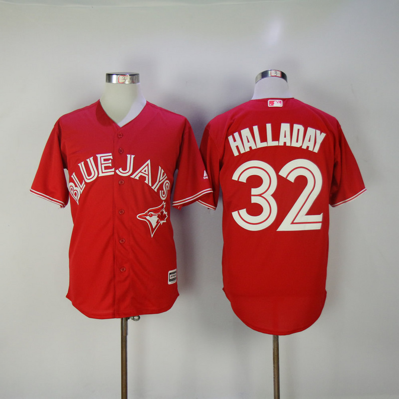 2017 MLB Toronto Blue Jays #32 Halladay Red Game Jerseys->toronto blue jays->MLB Jersey